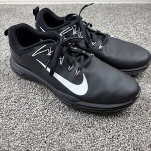 Nike Lunar Command 2 Golf Shoes Men's Size 9.5 Black White 849968-002 Lace Up